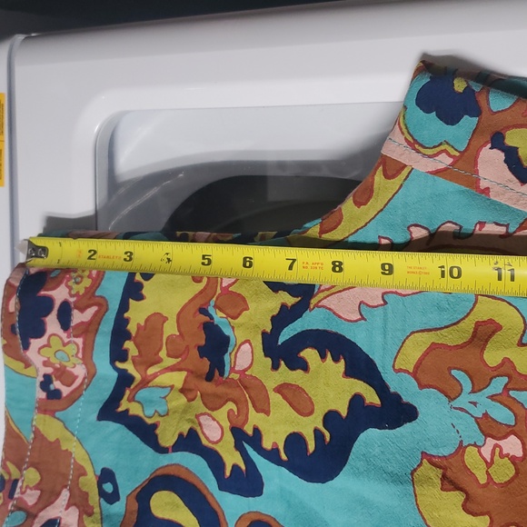 Free People Down & Out Floral Printed Flared Cotton Trousers Size 14 - Picture 14 of 15